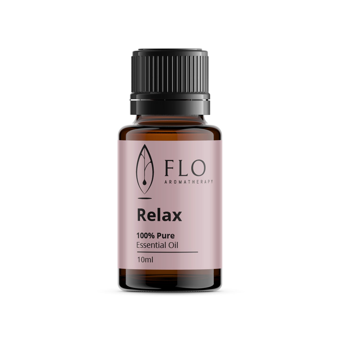 Relax Essential Oil Blend bottle with calming ingredients like chamomile, lavender, and sweet orange